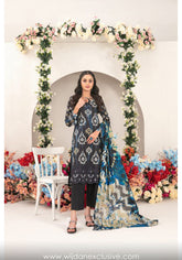 Haliyah Embroidered Digital Printed Lawn Collection'25 by Tawakkal D-02